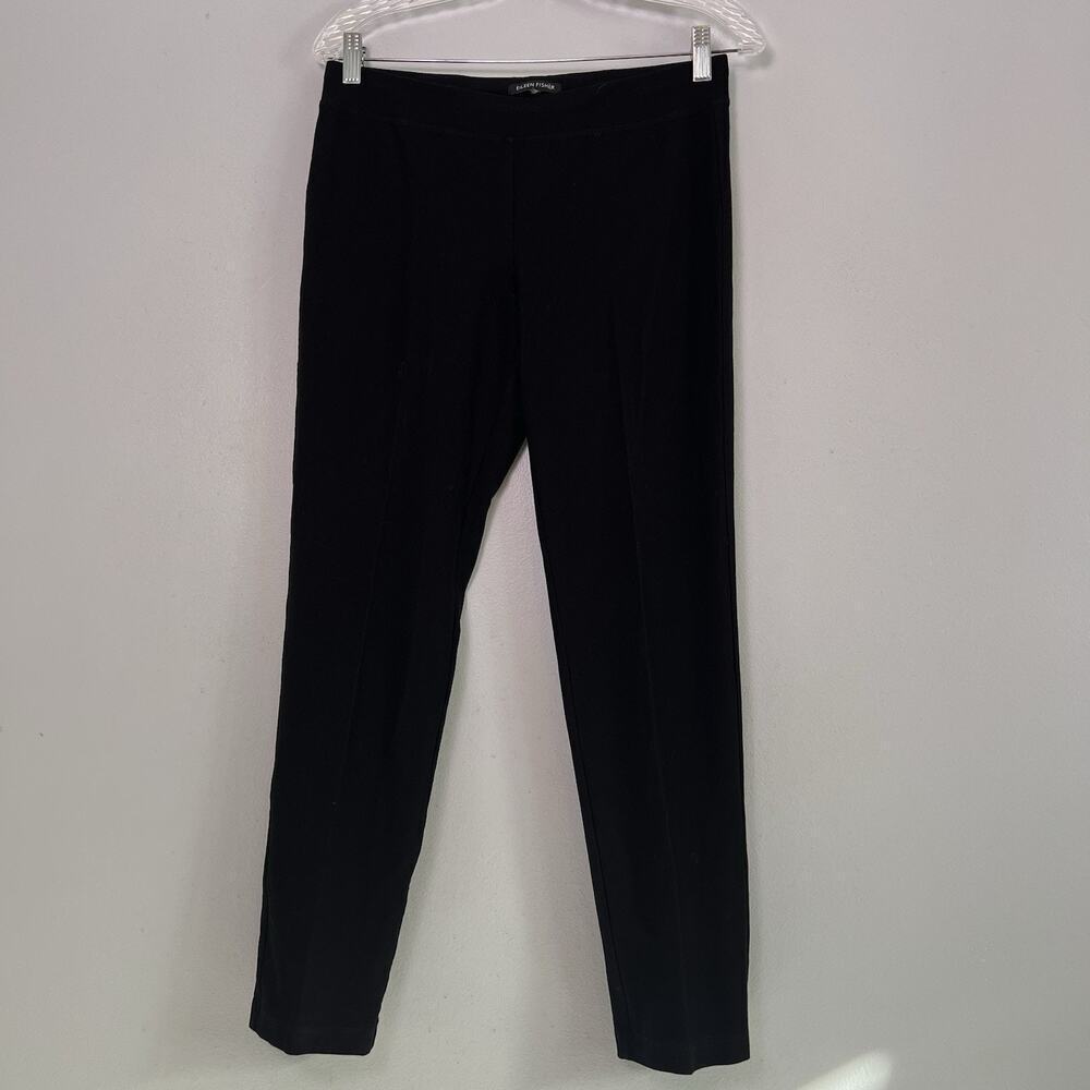Eileen Fisher Women's Pull On Ankle Pants Stretch Black Sz 6